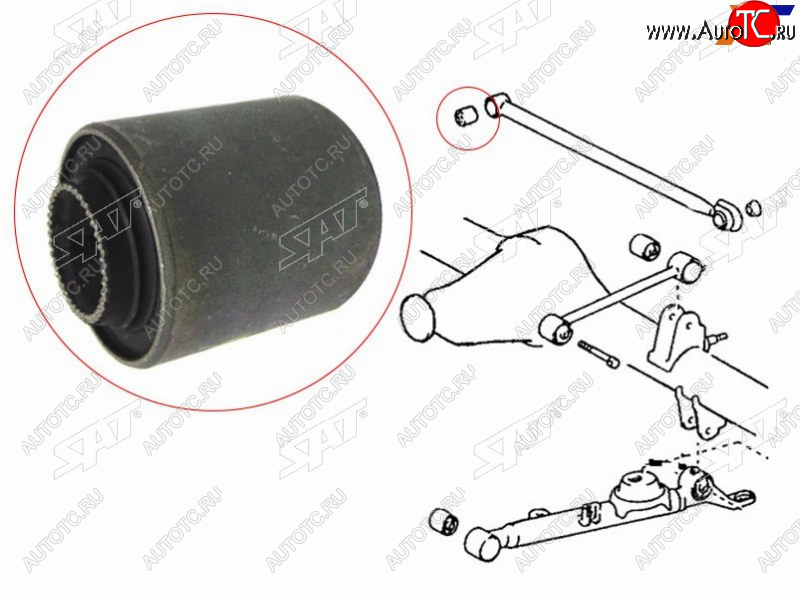 359 р. Сайлентблок задней поперечной тяги TOYOTA HIACEREGIUSLITETOWNACENOAHLUCIDAESTIMA EMINA 89-06 SAT ST-48706-28010  с доставкой в г. Кинешма