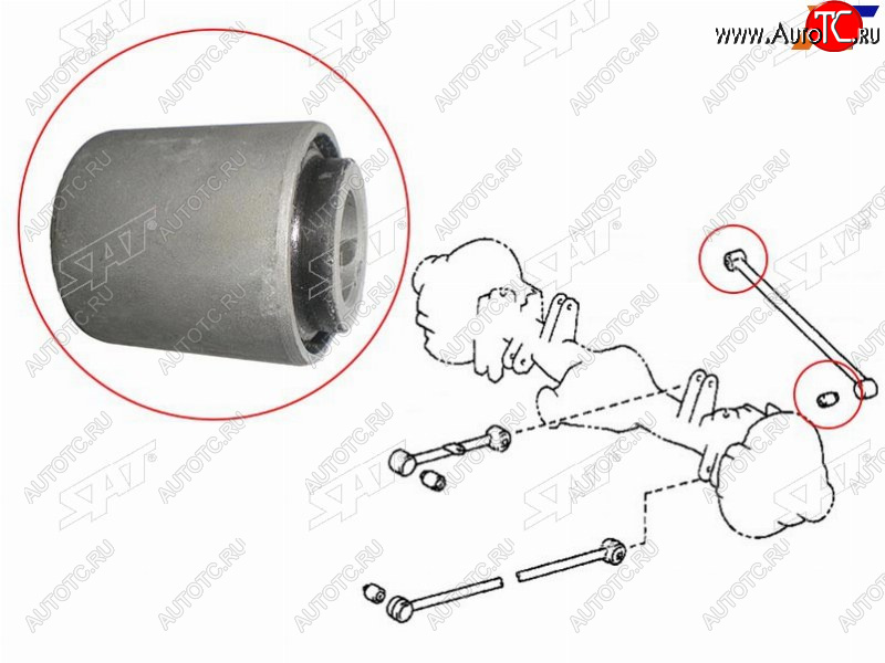 369 р. Сайлентблок тяги панара TOYOTA LAND CRUISER 80 90-98 SAT ST-48706-60040  с доставкой в г. Кинешма