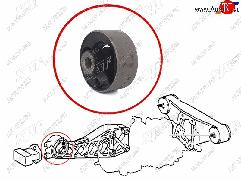 799 р. Сайлентблок Toyota Noah 01-13  Voxy 01-13  Estima 00-05  Gaia 98-04 SAT ST-52380-44010  с доставкой в г. Кинешма