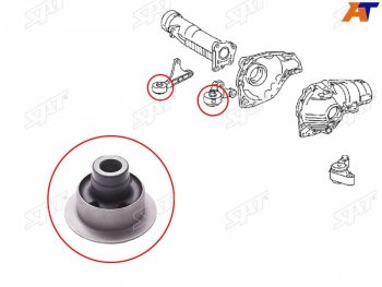 Сайлентблок правой опоры дифференциала TOYOTA LAND CRUISER 200LEXUS LX570460 07- SAT ST-52380-60080B