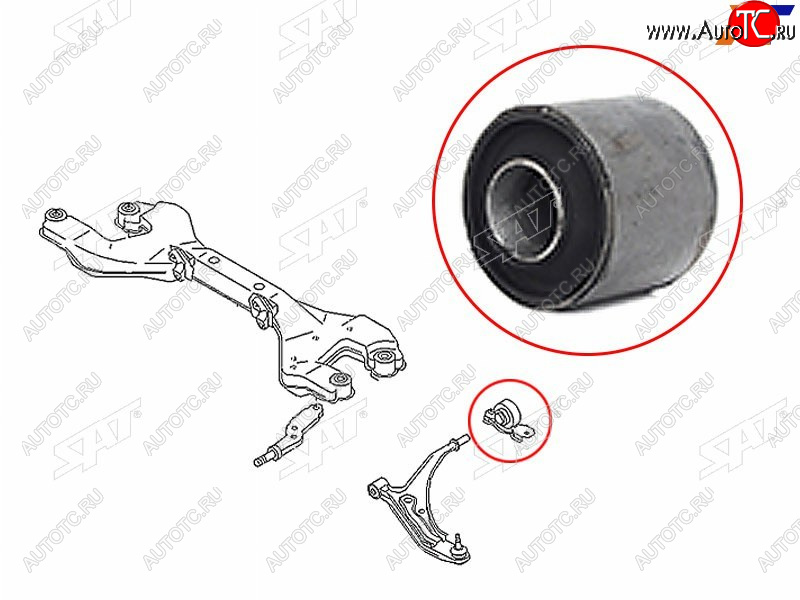 529 р. Сайлентблок переднего рычага задний  NISSAN PRIMERABLUEBERD 96-01 SAT ST-54500-01E05B  с доставкой в г. Кинешма