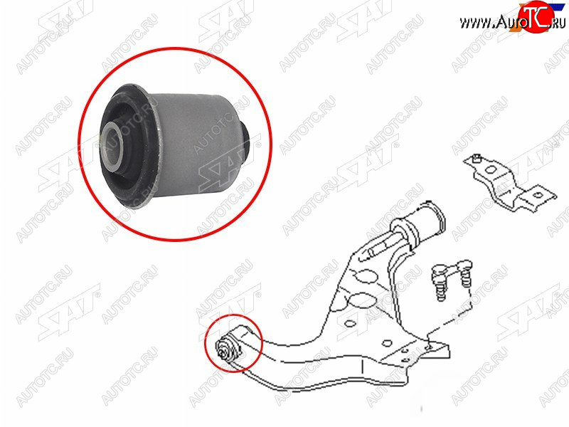 399 р. Сайлентблок Nissan Pathfinder 95-04  Terrano 95-02  Infiniti QX4 96-03  Nissan Elgrand 97-02 SAT ST-54560-0W000  с доставкой в г. Кинешма