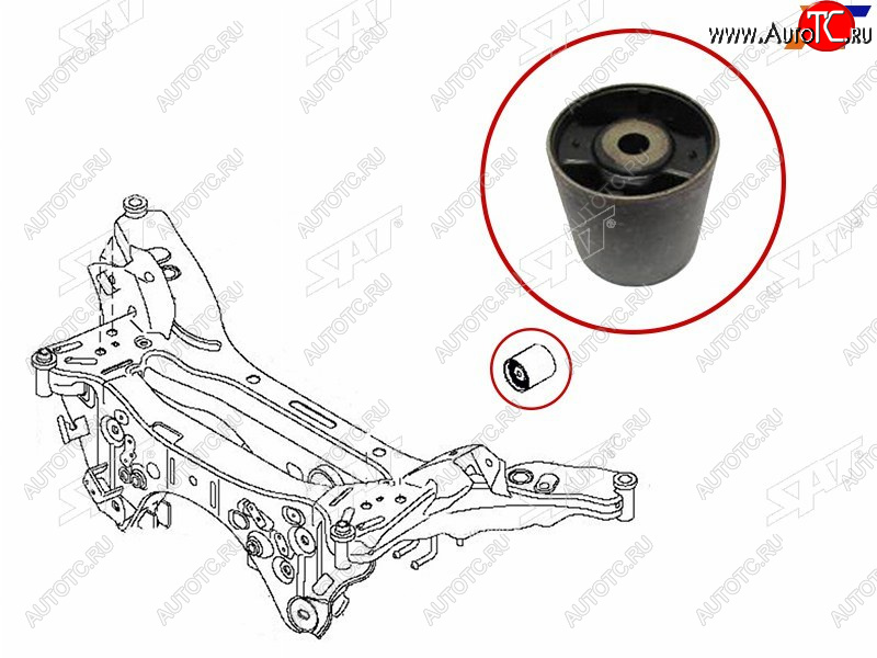 619 р. Сайлентблок Nissan Qashqai 06-22  X-Trail 07-22  Dualis 07-14  Qashqai+2 08-14 SAT ST-55476-JD600  с доставкой в г. Кинешма