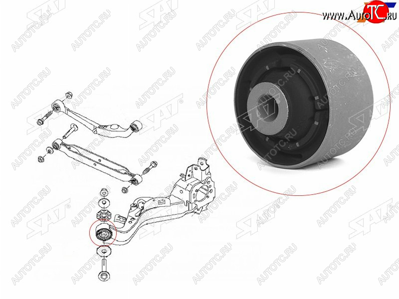 799 р. Сайлентблок Nissan Qashqai 06-22  X-Trail 07-22  Dualis 07-14  Qashqai+2 08-14 SAT ST-55501-JD00A  с доставкой в г. Кинешма