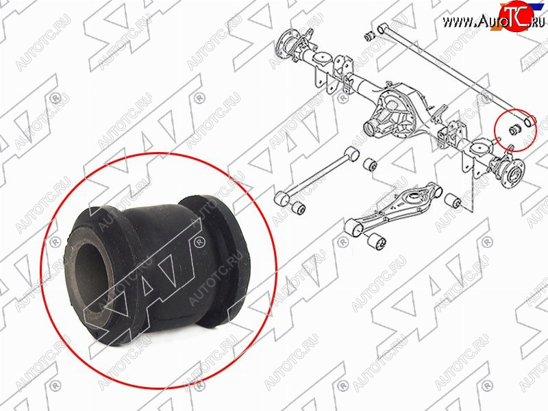 168 р. Сайлентблок Kia Sorento 02-09  Hyundai Grand Starex 07-22  H1 07-22  Starex 07-17 SAT ST-55630-4H000  с доставкой в г. Кинешма