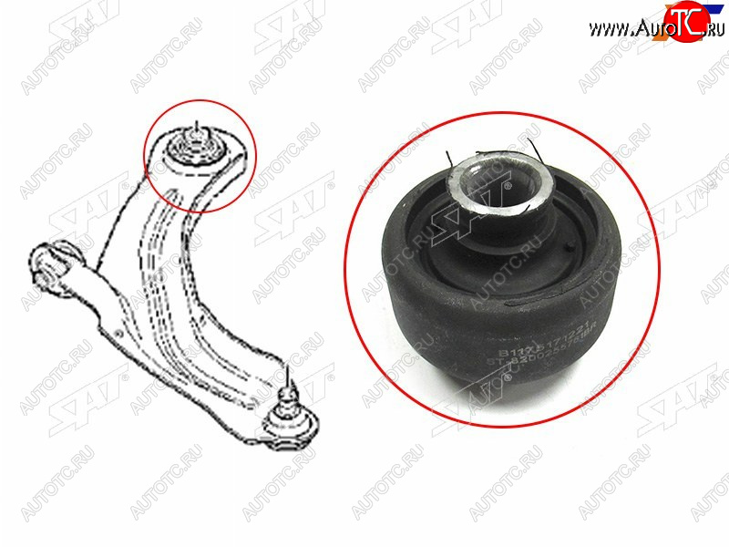 499 р. Сайлентблок переднего рычага задний RENAULT MEGANE II 03-KANGOO 09-12CLIO IV 12- SAT ST-8200255761BR  с доставкой в г. Кинешма