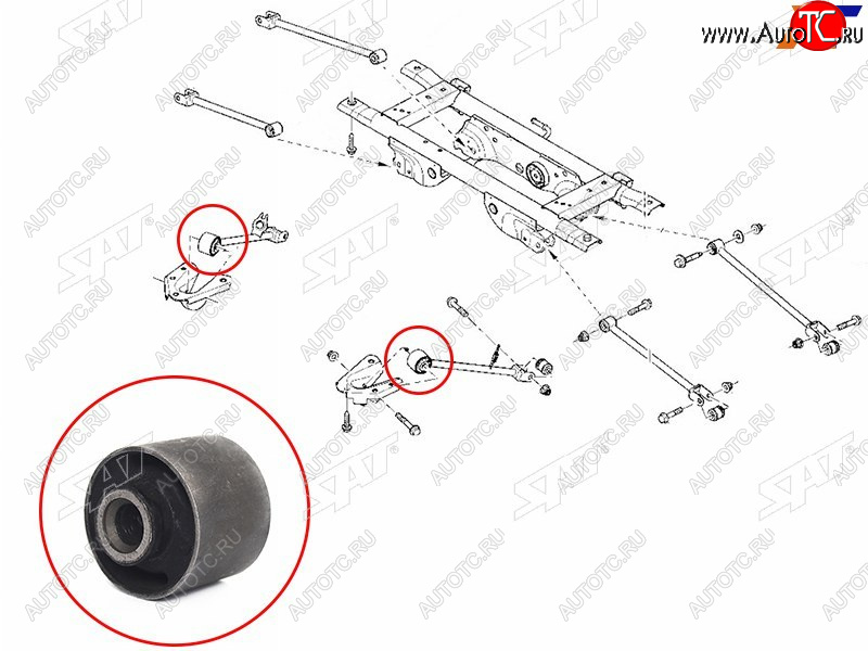 769 р. Сайлентблок Nissan Terrano 14-22  Renault Duster 10-21  Kaptur 16-20 SAT ST-8200841004  с доставкой в г. Кинешма