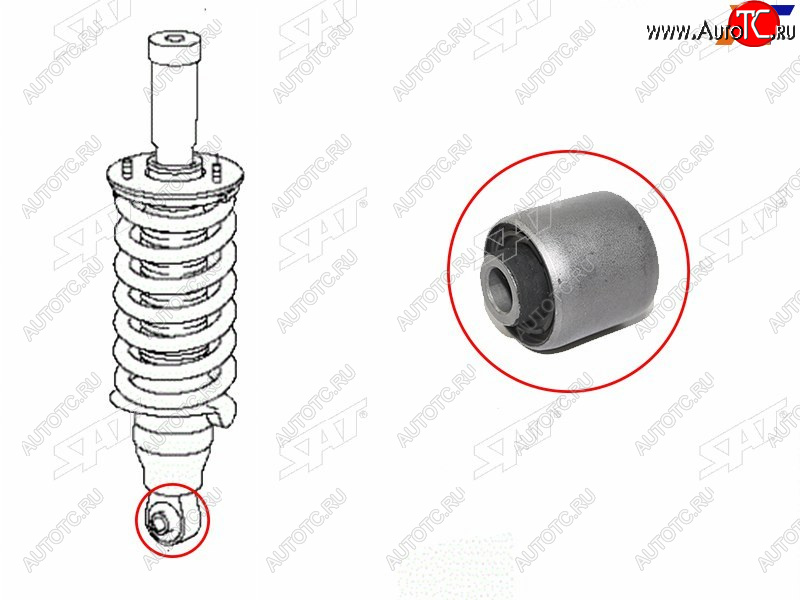 549 р. Сайлентблок Land Rover Range Rover 02-12  Nissan Patrol 10-19 SAT ST-E6100-1LB7AB  с доставкой в г. Кинешма