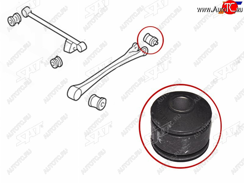 379 р. Сайлентблок Subaru Forester 97-08  Impreza 92-07  Legacy 93-98  Outback 94-99 (Зад) SAT ST-SBHSB-20005  с доставкой в г. Кинешма
