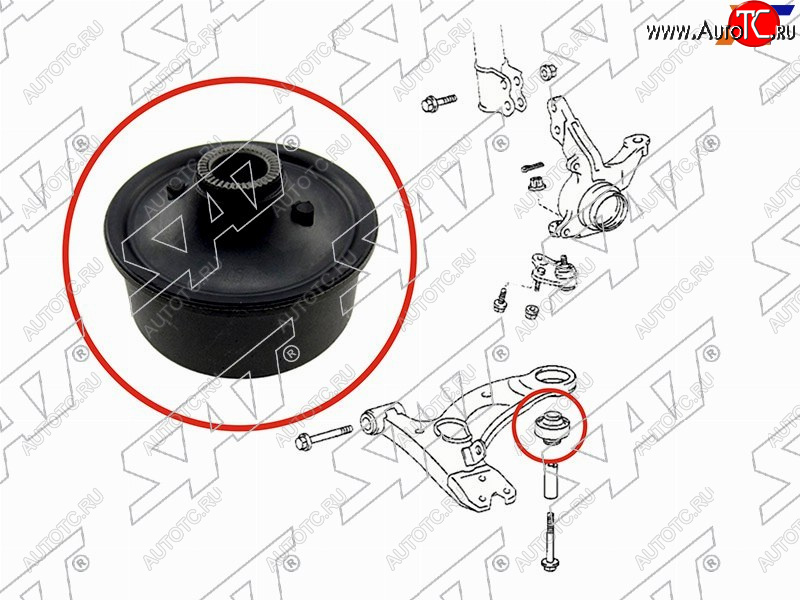 419 р. Сайлентблок Toyota Allion (T240) 01-07  Avensis (T220) 97-03  C-HR 16-19  Corolla (E150,E120) 00- SAT ST-48655-29235  с доставкой в г. Кинешма