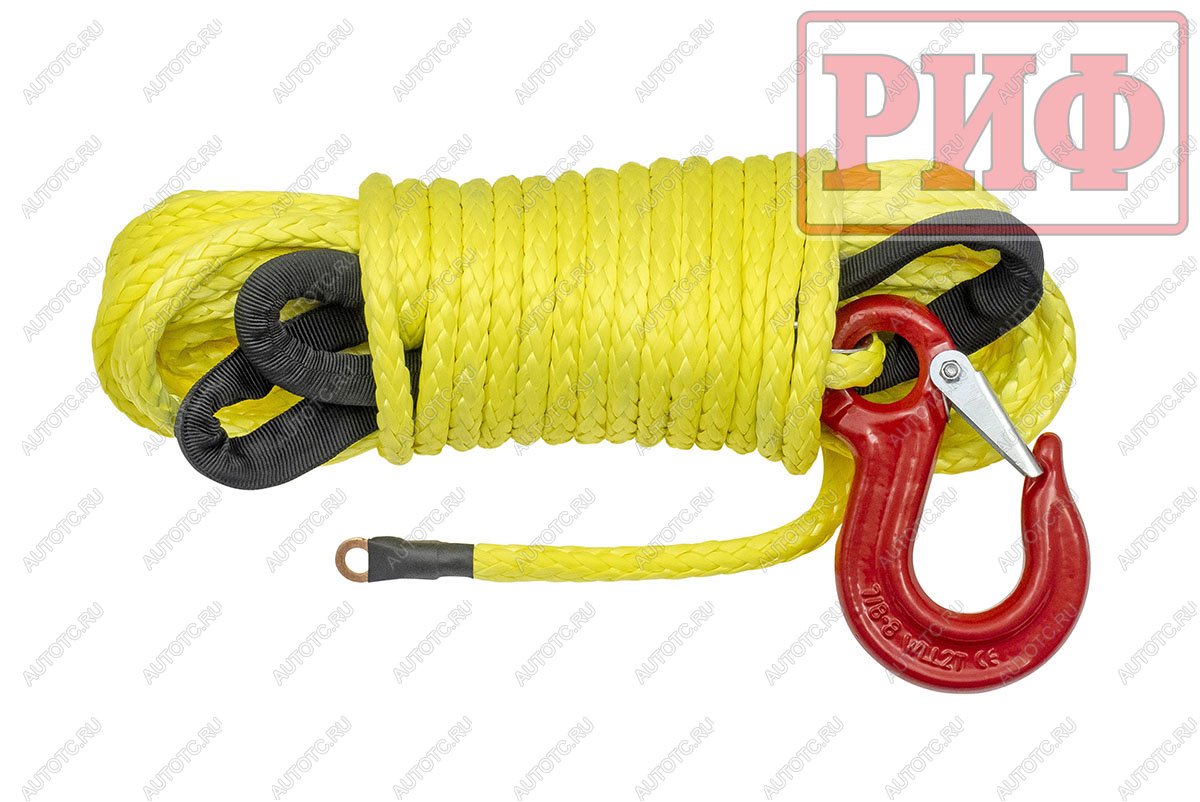3 459 р. Трос для лебёдки синтетический РИФ 8 мм15 м (готовый) РИФ rope8mm15m  с доставкой в г. Кинешма