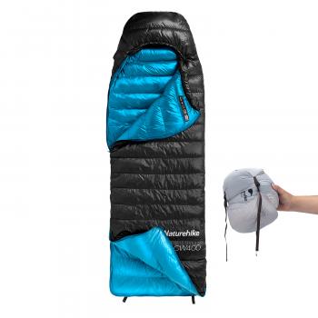 20 959 р. Мешок спальный Naturehike Ultralight CW400 L , 220х85 см, (правый) (ТК: +5C), черный Naturehike nh18c400-d-bll  с доставкой в г. Кинешма. Увеличить фотографию 3