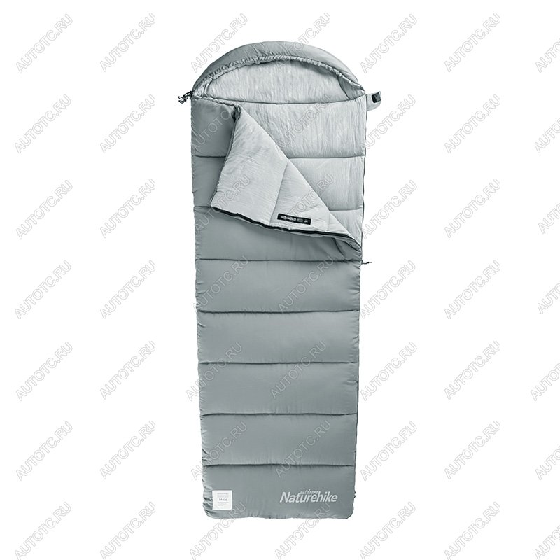 3 659 р. Мешок спальный Naturehike Envelope M180, (190+30)х80 см, (левый) (ТК: +12C), серый Naturehike nh20msd02-gm180-l  с доставкой в г. Кинешма
