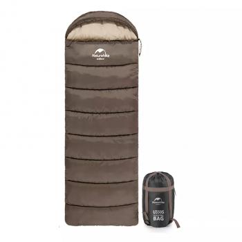 Мешок спальный Naturehike U350, (190х30)х75 см, (правый) (ТК: +1C), коричневый Naturehike nh20msd07-gu350