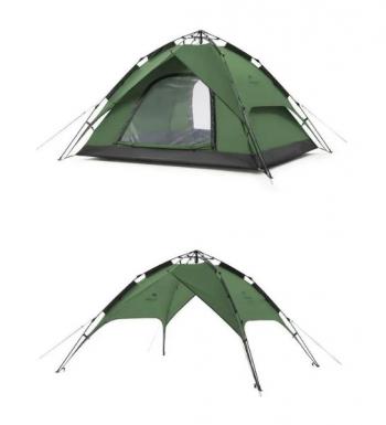 8 249 р. Палатка Naturehike 4-местная, быстросборная, серо-зеленая Naturehike nh21zp008-4ggr  с доставкой в г. Кинешма. Увеличить фотографию 3