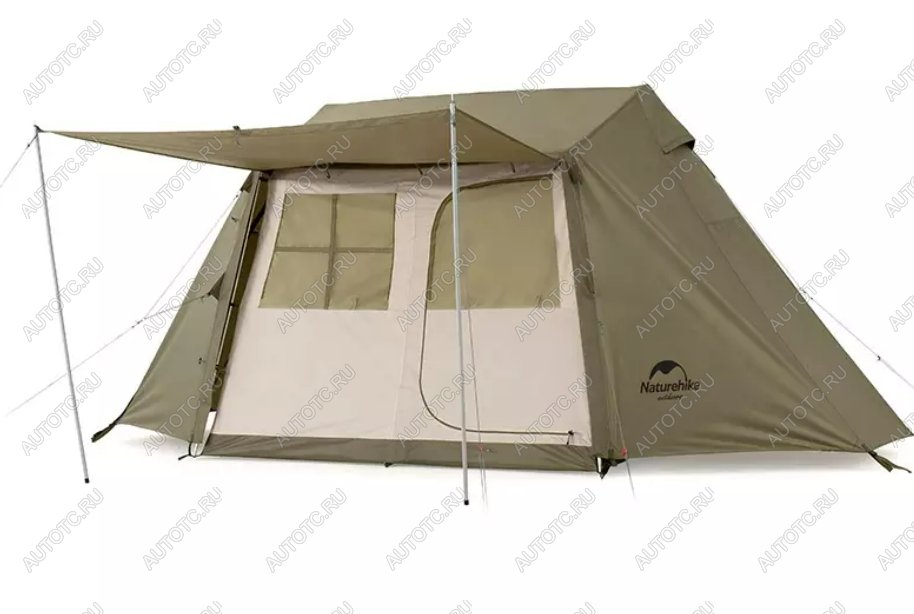 27 999 р. Палатка Naturehike Village 5.0 4-местная, алюминиевый каркас, снежная юбка, зеленая Naturehike nh21zp009-agr  с доставкой в г. Кинешма