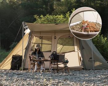 27 999 р. Палатка Naturehike Village 5.0 4-местная, алюминиевый каркас, снежная юбка, зеленая Naturehike nh21zp009-agr  с доставкой в г. Кинешма. Увеличить фотографию 9