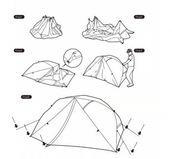 15 519 р. Палатка Naturehike Canyon 2-местная, быстросборная, коричневый Naturehike nh22zp005-br  с доставкой в г. Кинешма. Увеличить фотографию 2
