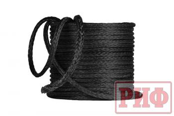 Трос для лебедки синтетический РИФ 11 мм черный  rope11bl