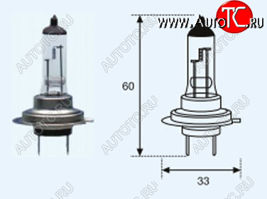57 р. H7 (12V-55W  PX26D) ЛАМПА УПАКОВКА (1 шт) BLICK BODYPARTS lp0h700-980-o  с доставкой в г. Кинешма