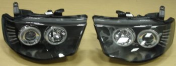 L200 ФАРА Л+П (КОМПЛЕКТ) ТЮНИНГ ЛИНЗОВАН С СВЕТЯЩ ОБОДК ПОЛНОСТЬЮ ДИОД (EAGLE EYES) ВНУТРИ ЧЕРН УК.ПОВОР ПРОЗРАЧН EAGLE EYES mb20005-003l-n