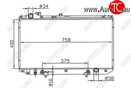 9 549 р. GS300 РАДИАТОР ОХЛАЖДЕН AT 3 BODYPARTS lx30098-911  с доставкой в г. Кинешма