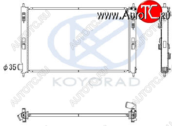 5 799 р. LANCER {Outlander 07-C-Crosser 07-4007 07-} РАДИАТОР ОХЛАЖДЕН кроме 1.5 AT (KOYO) KOYORAD mblan07-911  с доставкой в г. Кинешма