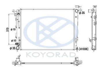IX35 {KIA SPORTAGE 10- (mot. G4KD)} РАДИАТОР ОХЛАЖДЕН (бензин) AT (KOYO) KOYORAD hnx3510-911