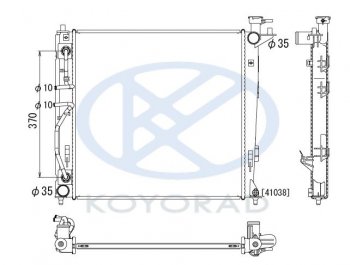 IX35 {KIA SPORTAGE 10-} РАДИАТОР ОХЛАЖДЕН (дизель) 2 AT (KOYO) KOYORAD hnx3510-913