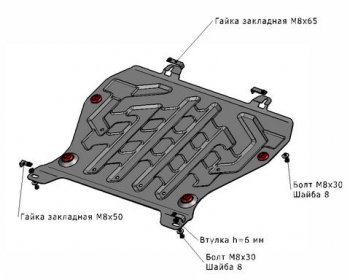 JUKE ЗАЩИТА ПОДДОНА ДВИГАТЕЛЯ , С КРЕПЛЕН , 1.6 , СТАЛЬН BODYPARTS nnjuk11-9f0
