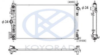 INSIGNIA РАДИАТОР ОХЛАЖДЕН AT 2 (turbo) (бензин) (KOYO) KOYORAD opins08-911