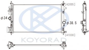 INSIGNIA РАДИАТОР ОХЛАЖДЕН 1.6 1.8 AT (KOYO) KOYORAD opins08-914