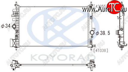 5 749 р. INSIGNIA РАДИАТОР ОХЛАЖДЕН 1.6 1.8 AT (KOYO) KOYORAD opins08-914  с доставкой в г. Кинешма
