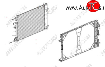 6 349 р. INSIGNIA КОНДЕНСАТОР КОНДИЦ В СБОРЕ С РАМК BODYPARTS opins08-930  с доставкой в г. Кинешма