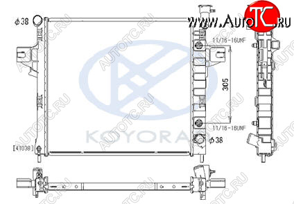 14 899 р. GR CHEROKEE РАДИАТОР ОХЛАЖДЕН 4.7 AT (KOYO) KOYORAD jpgch99-911  с доставкой в г. Кинешма
