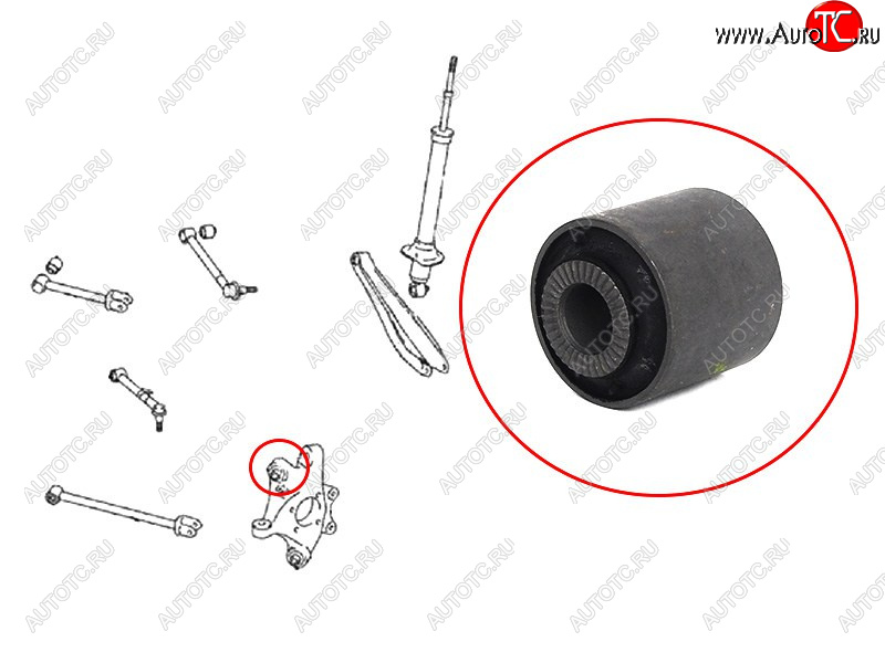 369 р. Сайлентблок Toyota Crown 03-12  Lexus GS 05-12  Toyota Crown Majesta 04-09  Mark X 04-09 SAT ST-48725-0N010  с доставкой в г. Кинешма