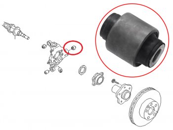 Сайлентблок задней цапфы NISSAN TEANA J32 2008-2013                                                  SAT ST-55157-AL500