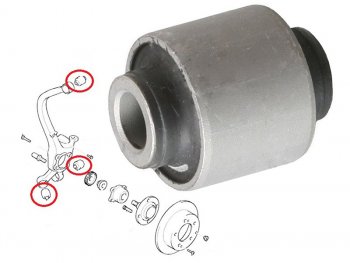 Сайлентблок задней цапфы HYUNDAI SONATA 99-01KIA CEED 06-12 SAT ST-55118-1H000