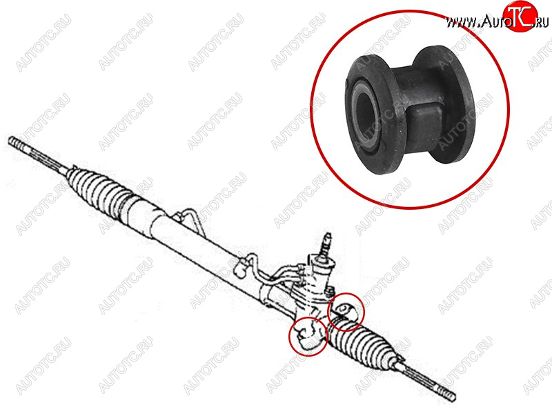 197 р. Сайлентблок рулевой рейки TOYOTA VITZYARIS 99-05IST 02-07BB 00-05 SAT ST-44250-52130B  с доставкой в г. Кинешма