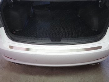 Накладка на задний бампер ТСС Тюнинг Hyundai I40  1 VF (2011-2019) дорестайлинг седан, дорестайлинг универсал, рестайлинг седан, рестайлинг универсал (Лист шлифованный)
