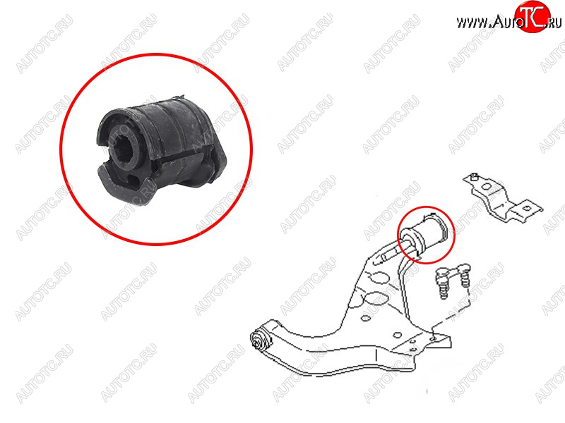 449 р. Сайлентблок Nissan Pathfinder 95-04  Terrano 95-02  Infiniti QX4 96-03  Nissan Elgrand 97-02 SAT ST-54570-0W000  с доставкой в г. Кинешма