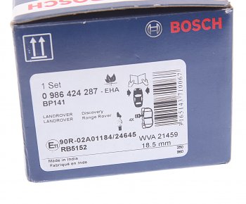 2 599 р. Колодки тормозные передние (4шт.) BOSCH Land Rover Discovery 1 LJ (1989-1998)  с доставкой в г. Кинешма. Увеличить фотографию 4