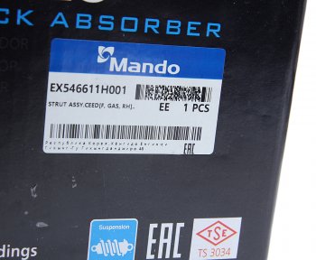 7 349 р. Амортизатор KIA Ceed (06-) передний правый газовый MANDO MANDO ex546611h001  с доставкой в г. Кинешма. Увеличить фотографию 6