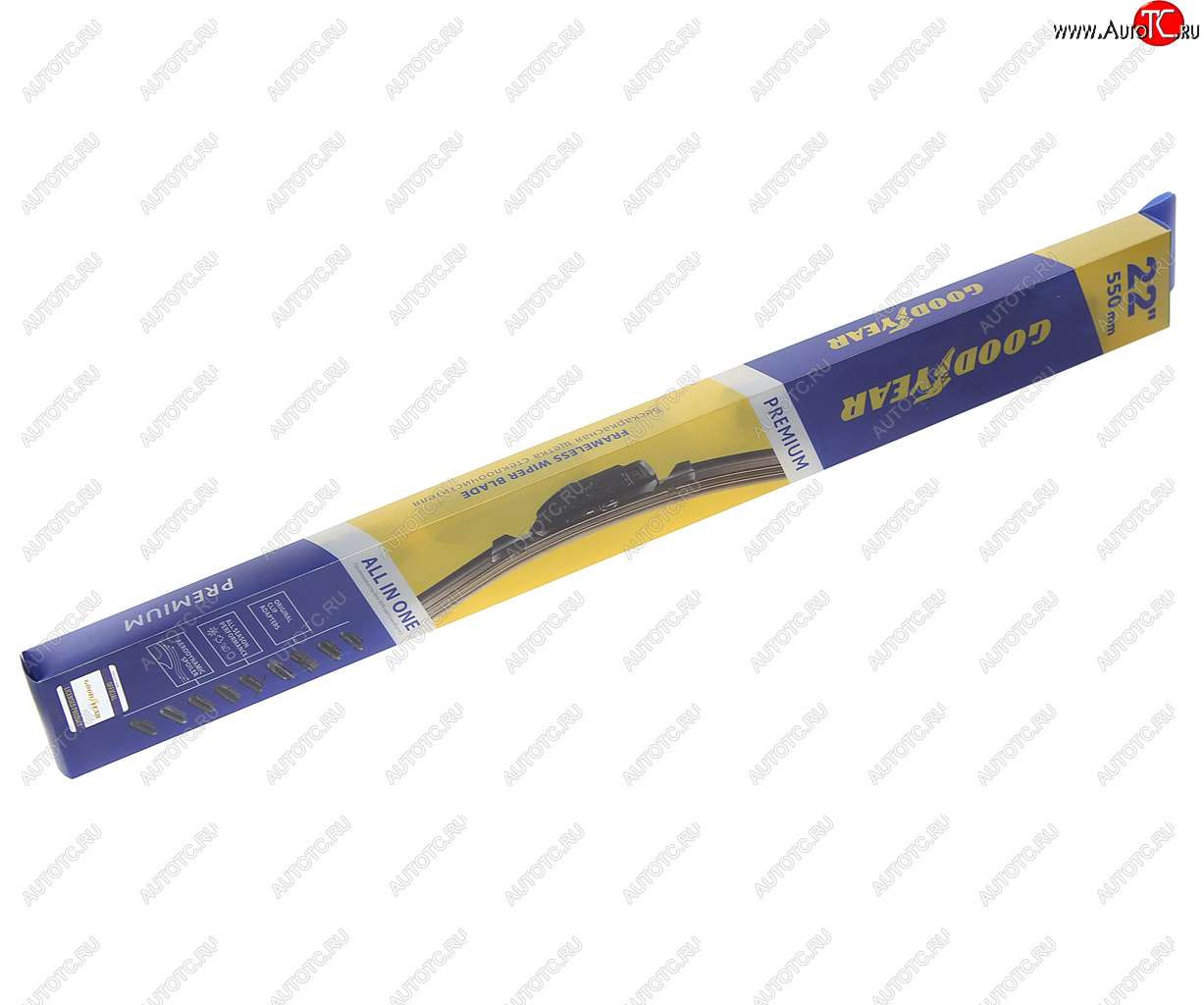 1 059 р. Щетка стеклоочистителя 550мм бескаркасная (8 адаптеров) Premium GOODYEAR GOODYEAR gy000442  с доставкой в г. Кинешма