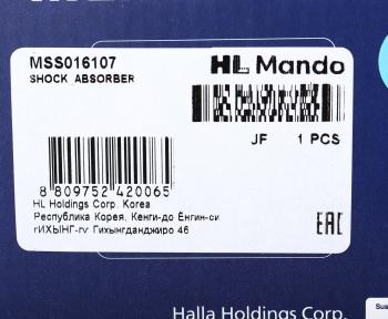 4 299 р. Амортизатор JEEP Grand Cherokee (01-) передний левый/правый газовый MANDO MANDO mss016107 MANDO mss016107  с доставкой в г. Кинешма. Увеличить фотографию 3
