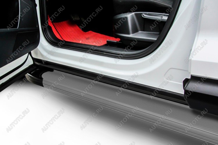 16 799 р. Пороги алюминиевые Optima SLITKOFF  CITROEN C-crosser (2007-2012) (Grafit)  с доставкой в г. Кинешма