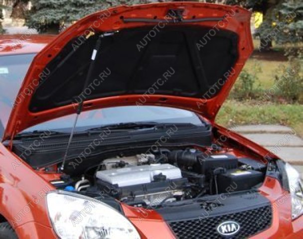 3 499 р. Упор капота ТехноМастер KIA Rio 2 JB дорестайлинг, хэтчбэк 5 дв. (2005-2009)  с доставкой в г. Кинешма