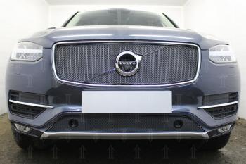 3 079 р. Защита радиатора (с парктроником) Стрелка11 Стандарт Volvo XC90 L дорестайлинг (2015-2019) (черная)  с доставкой в г. Кинешма. Увеличить фотографию 3