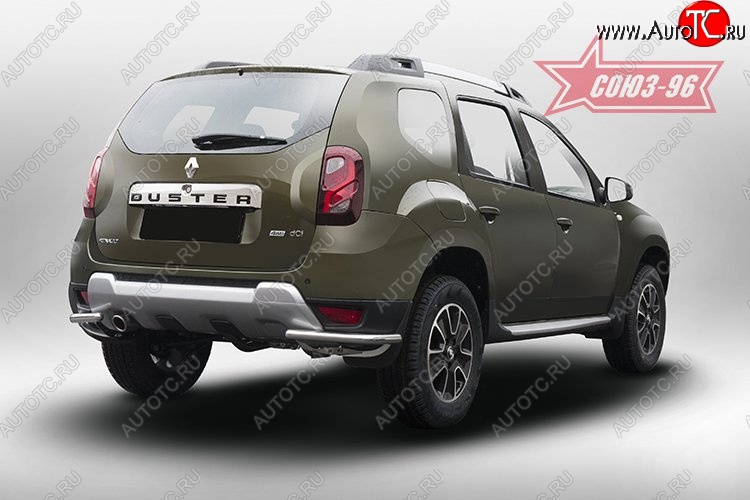 8 189 р. Угловая защита заднего бампера диаметром трубы 42 мм SOUZ-96  Renault Duster  HS (2015-2021) рестайлинг  с доставкой в г. Кинешма
