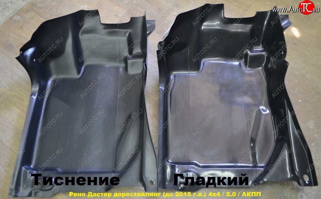 2 244 р. Пластиковый пол KART (водительский) Renault Duster HS дорестайлинг (2010-2015) (С крепежем)  с доставкой в г. Кинешма